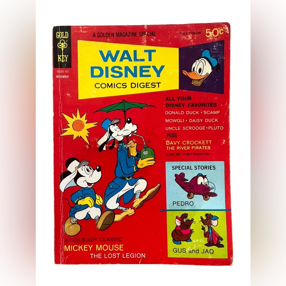 Walt Disney Comics Digest #17 Gold Key Comics 1969 Mickey Mouse Davy Crockett